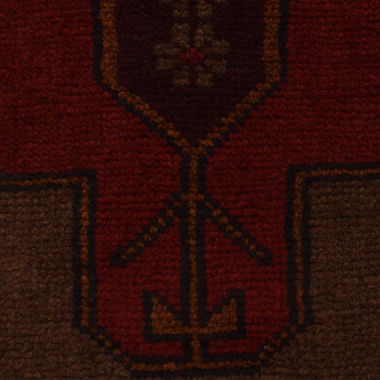 Baluchi Rug Handmade Red Geometric 3x5 ft