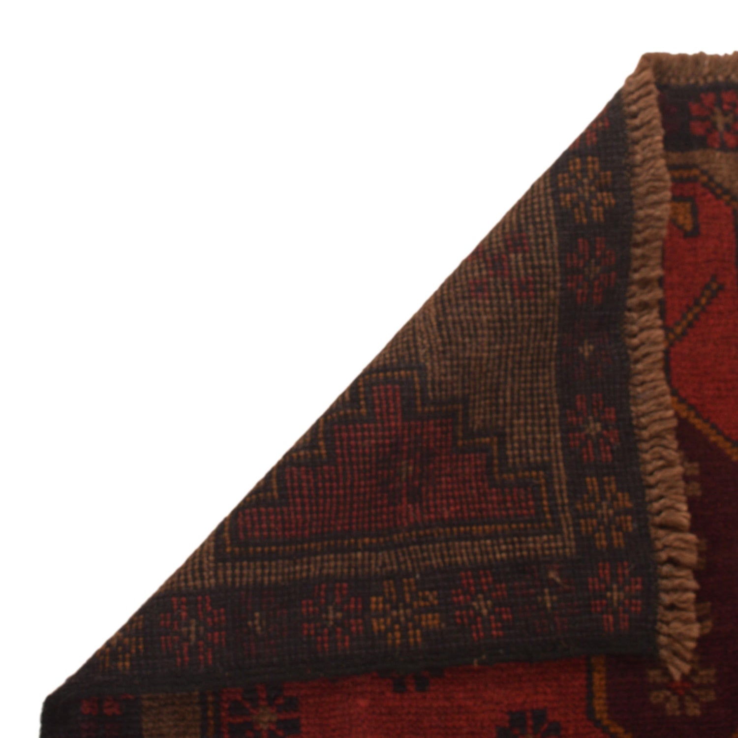 Baluchi Rug Handmade Red Geometric 3x5 ft