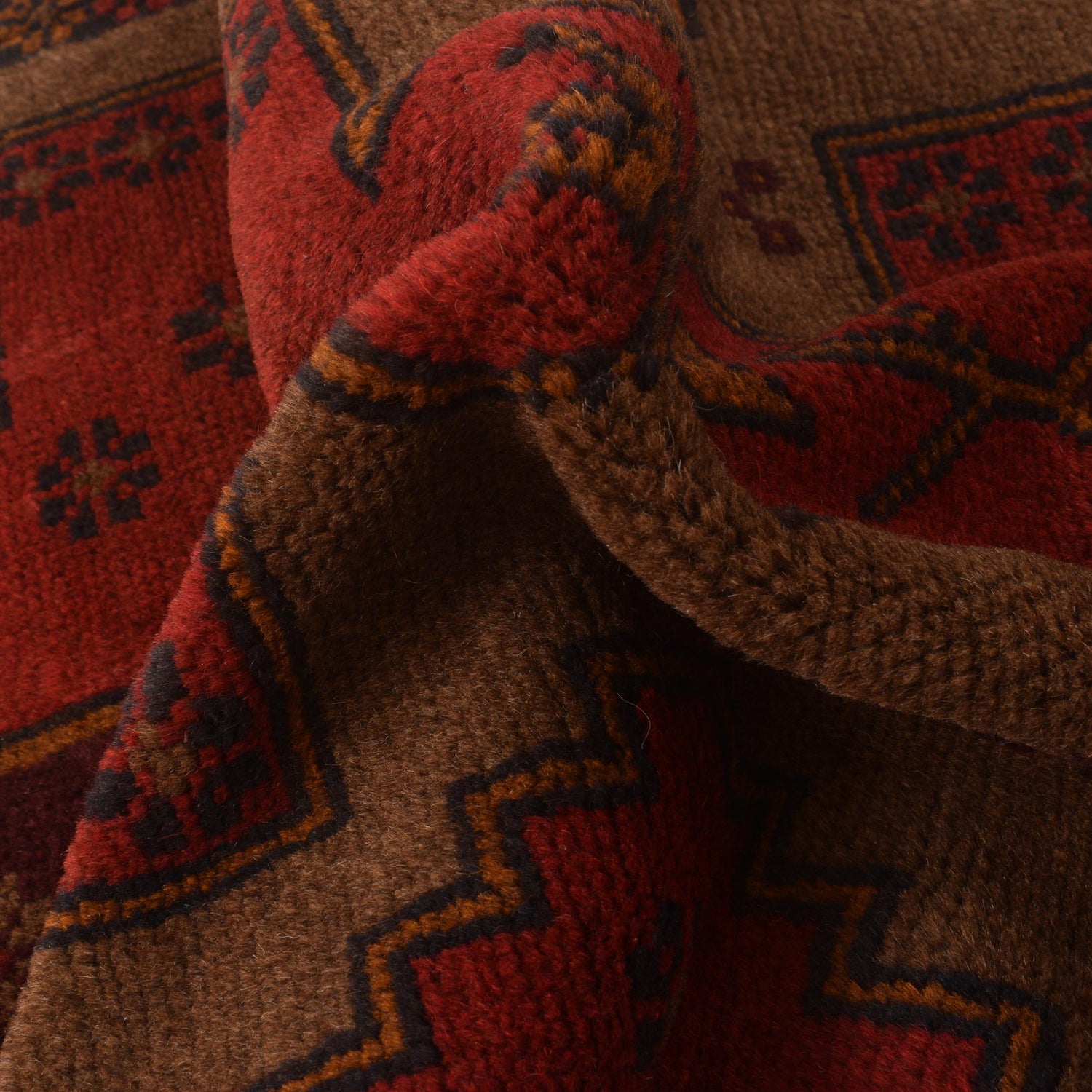 Baluchi Rug Handmade Red Geometric 3x5 ft