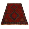 Baluchi Rug Handmade Red Geometric 2x4 ft
