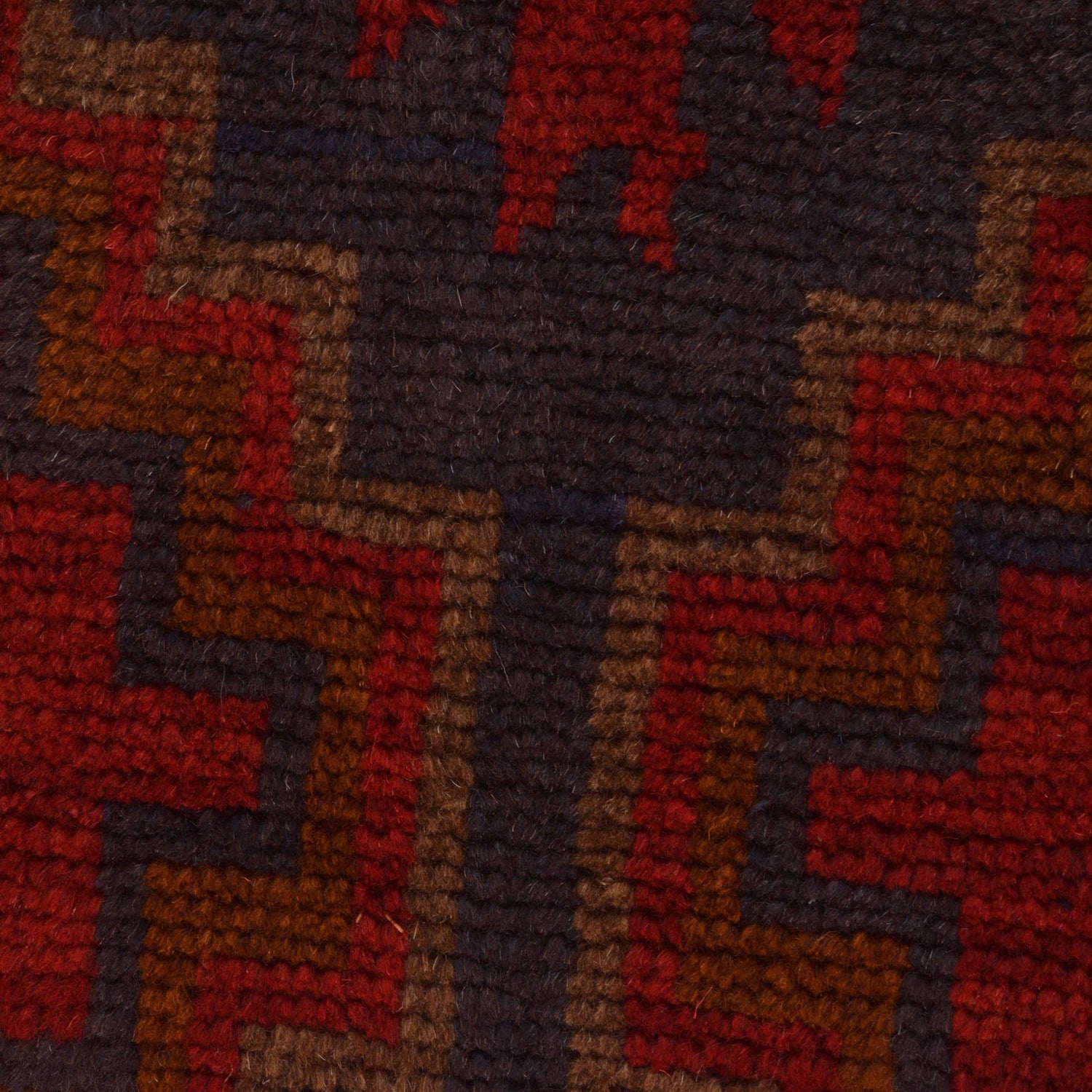 Baluchi Rug Handmade Red Geometric 2x4 ft