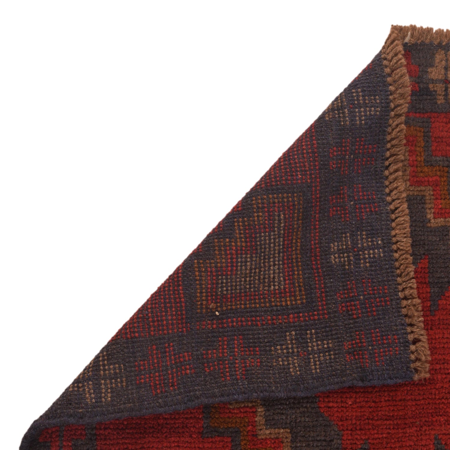 Baluchi Rug Handmade Red Geometric 2x4 ft