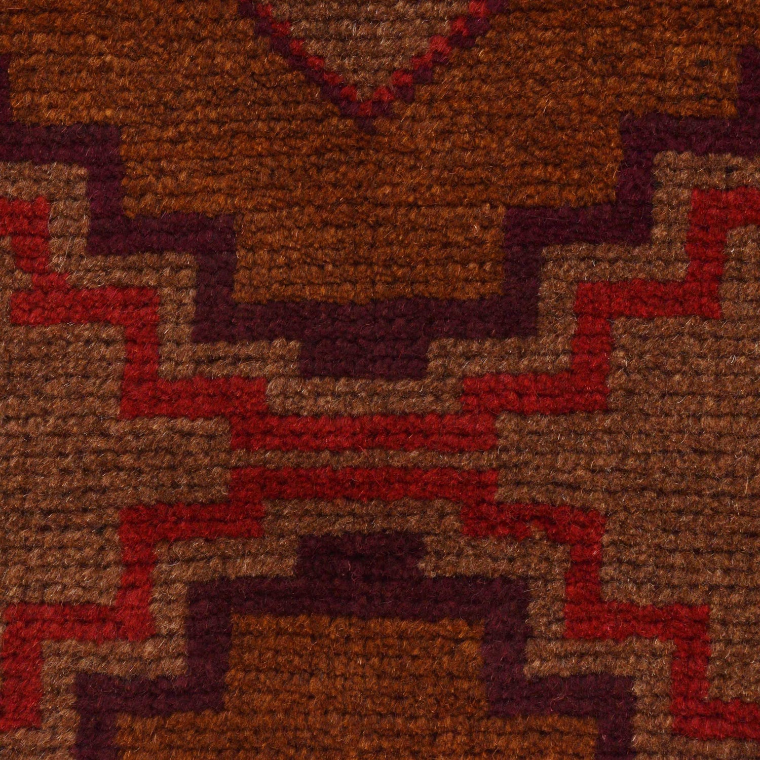 Baluchi Rug Handmade Brown Geometric 2x4 ft
