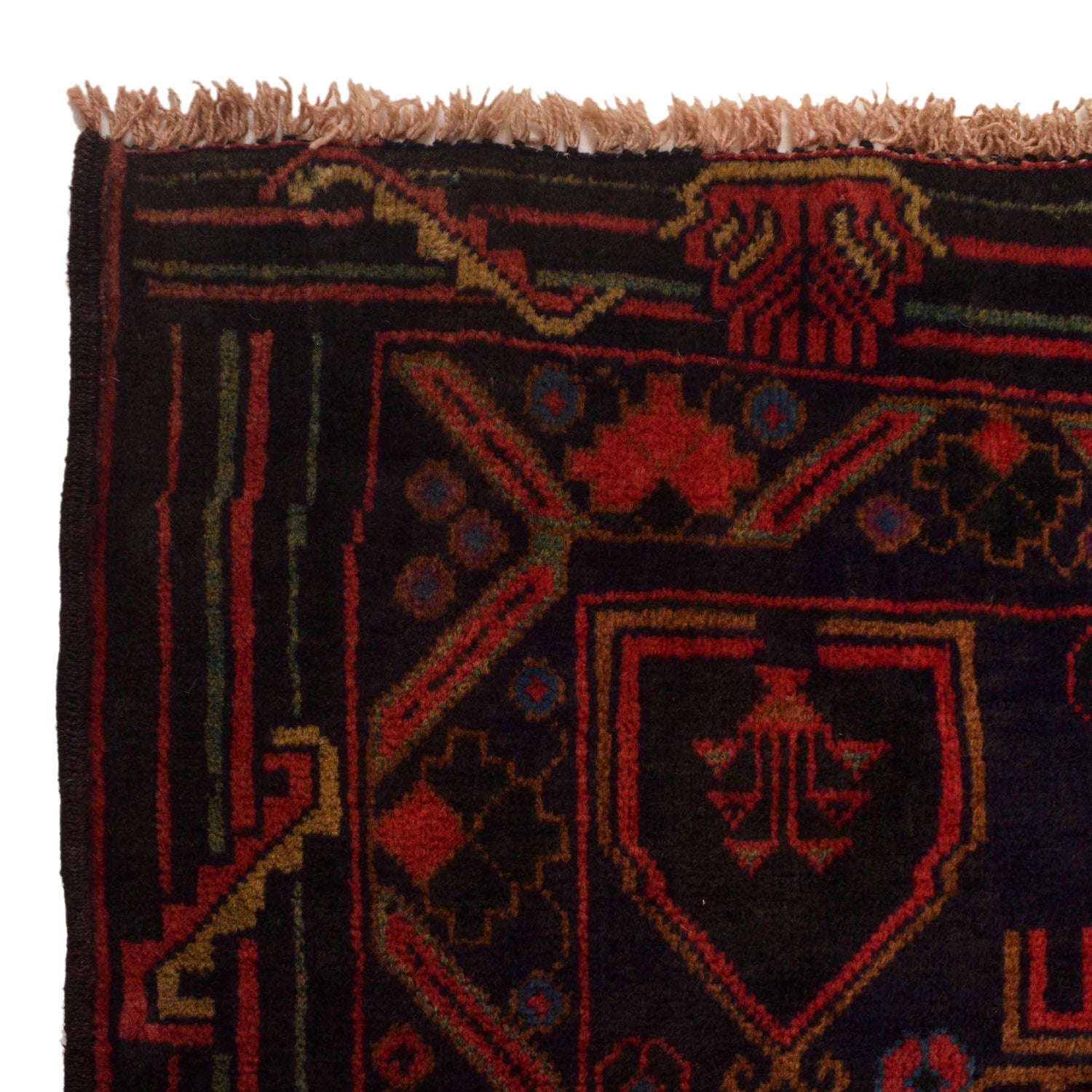 Baluchi Rug Handmade Multi Geometric 3x5 ft