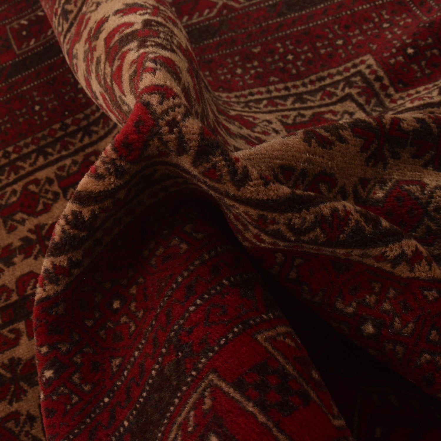 Baluchi Rug Handmade Red Prayer Design 3x5 ft