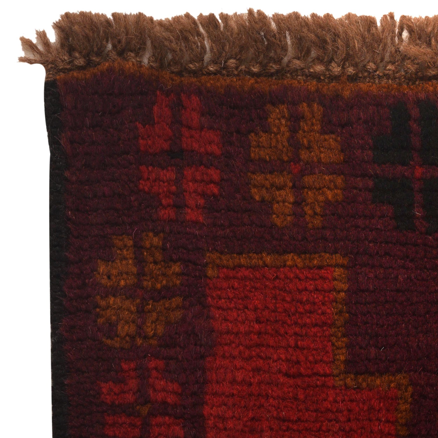 Baluchi Rug Handmade Red Geometric 2x4 ft