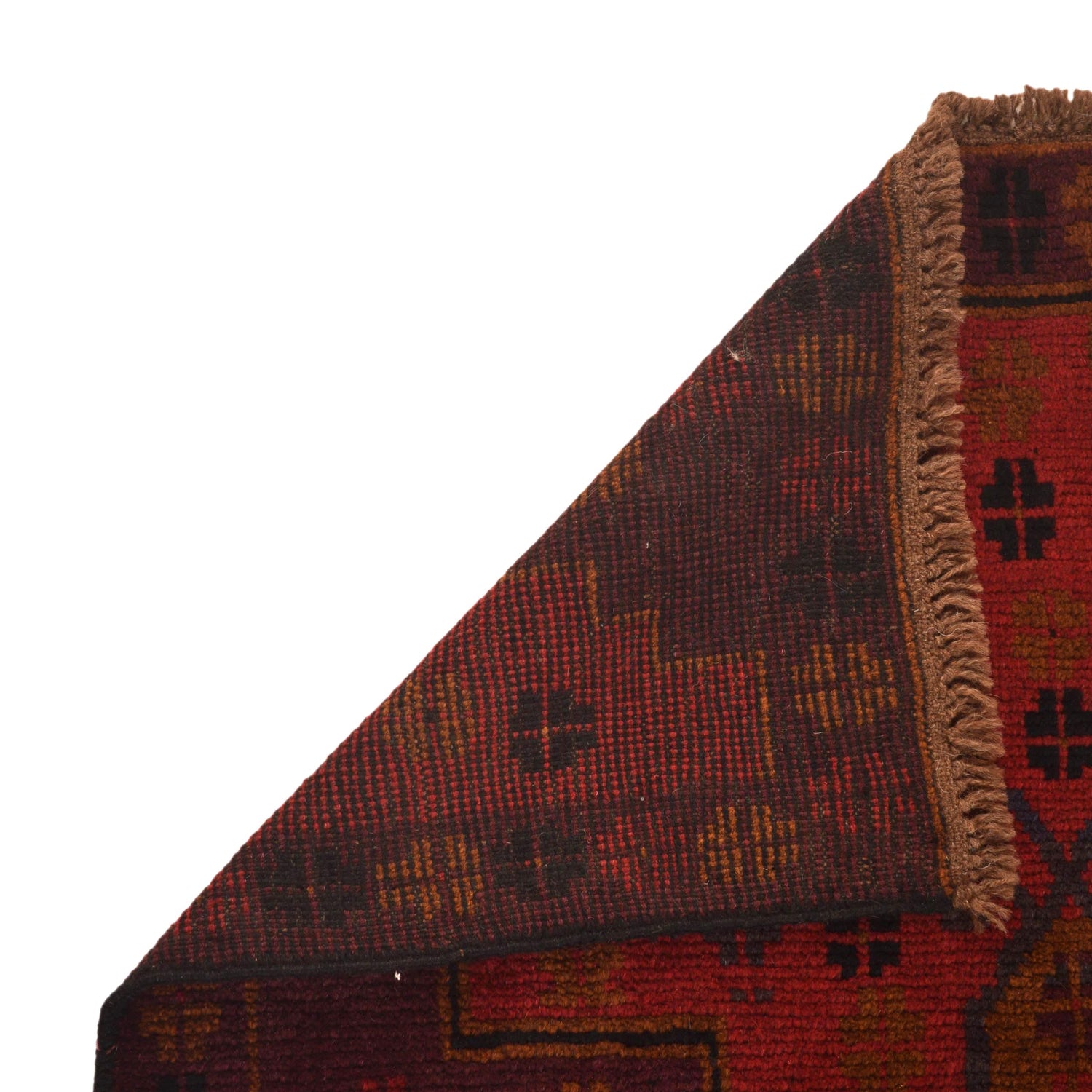Baluchi Rug Handmade Red Geometric 2x4 ft