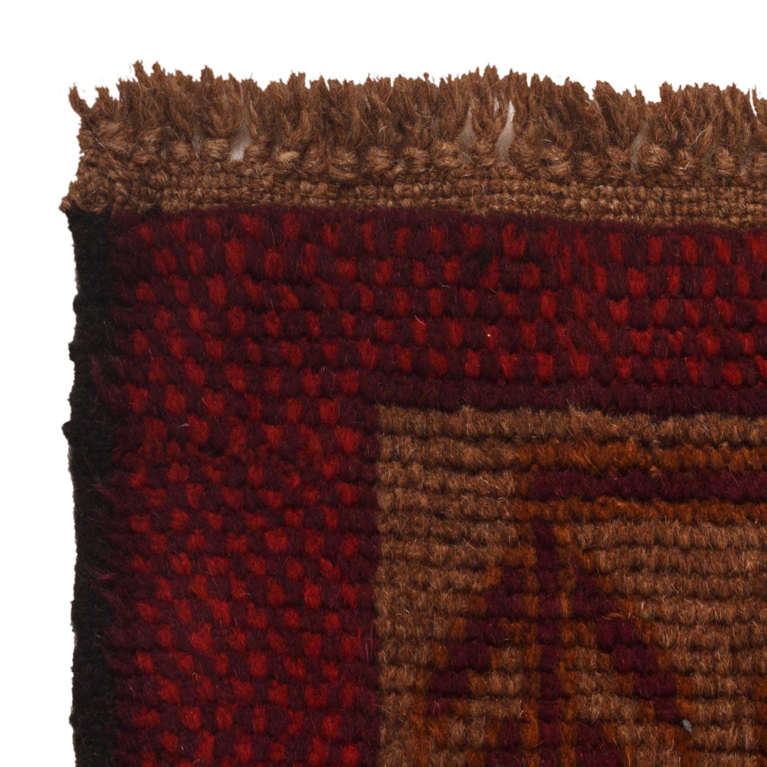 Baluchi Rug Handmade Brown Geometric 2x4 ft