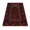 Baluchi Rug Handmade Red Prayer Design 3x5 ft