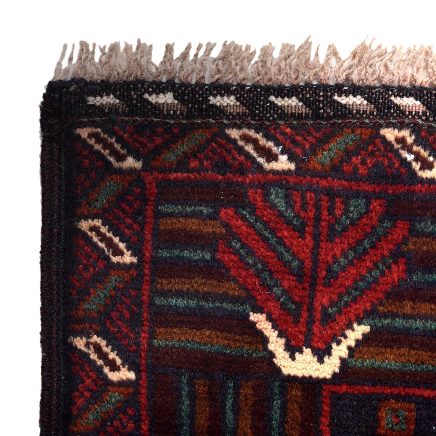 Baluchi Rug Handmade Red Prayer Design 3x5 ft