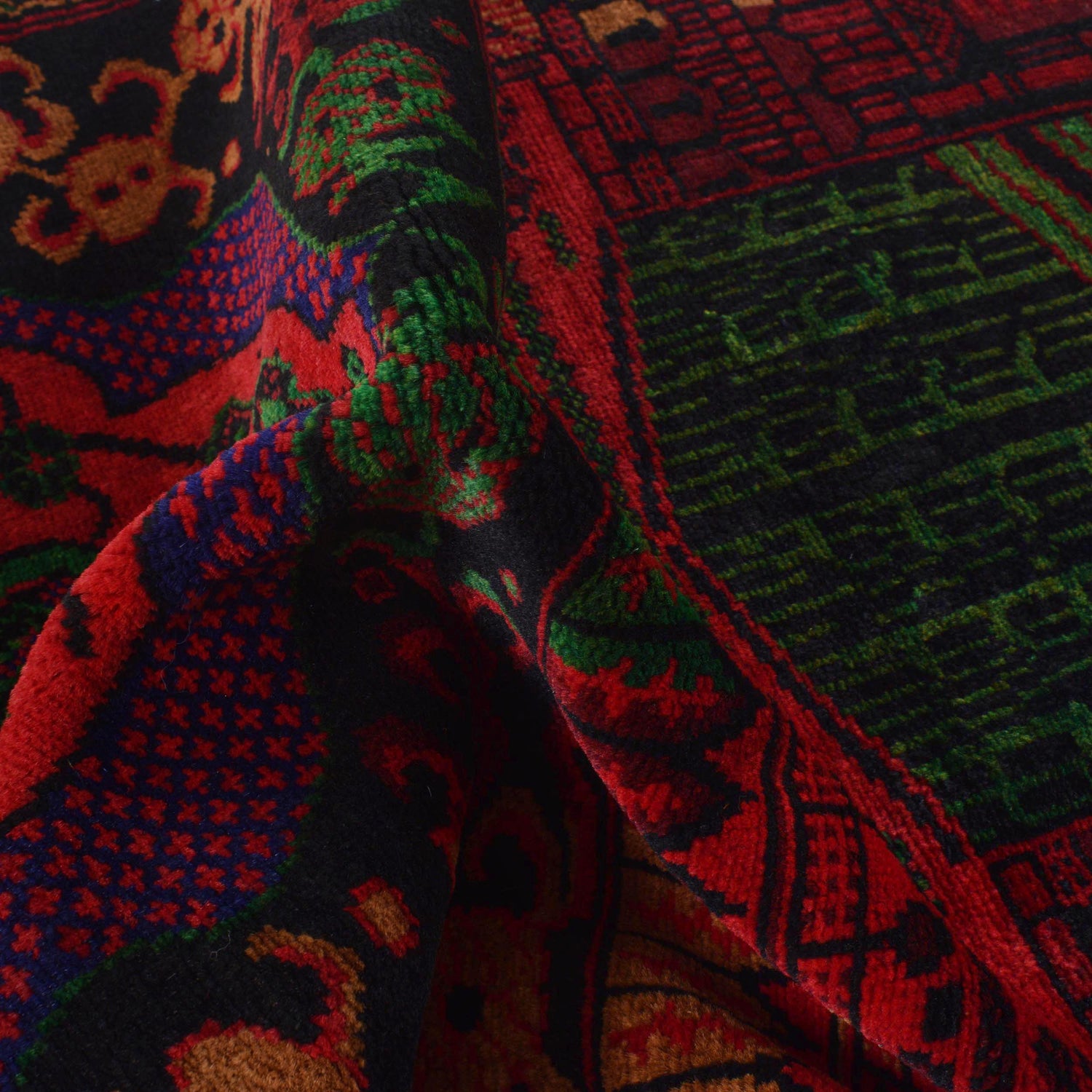 Baluchi Rug Handmade Red Prayer Design 2x4 ft