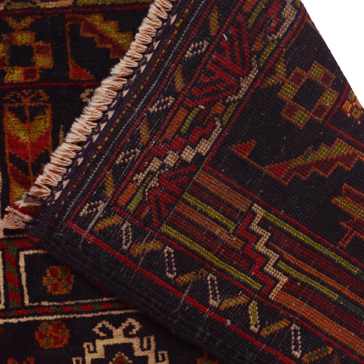 Baluchi Rug Handmade Multi Prayer Design 2x4 ft