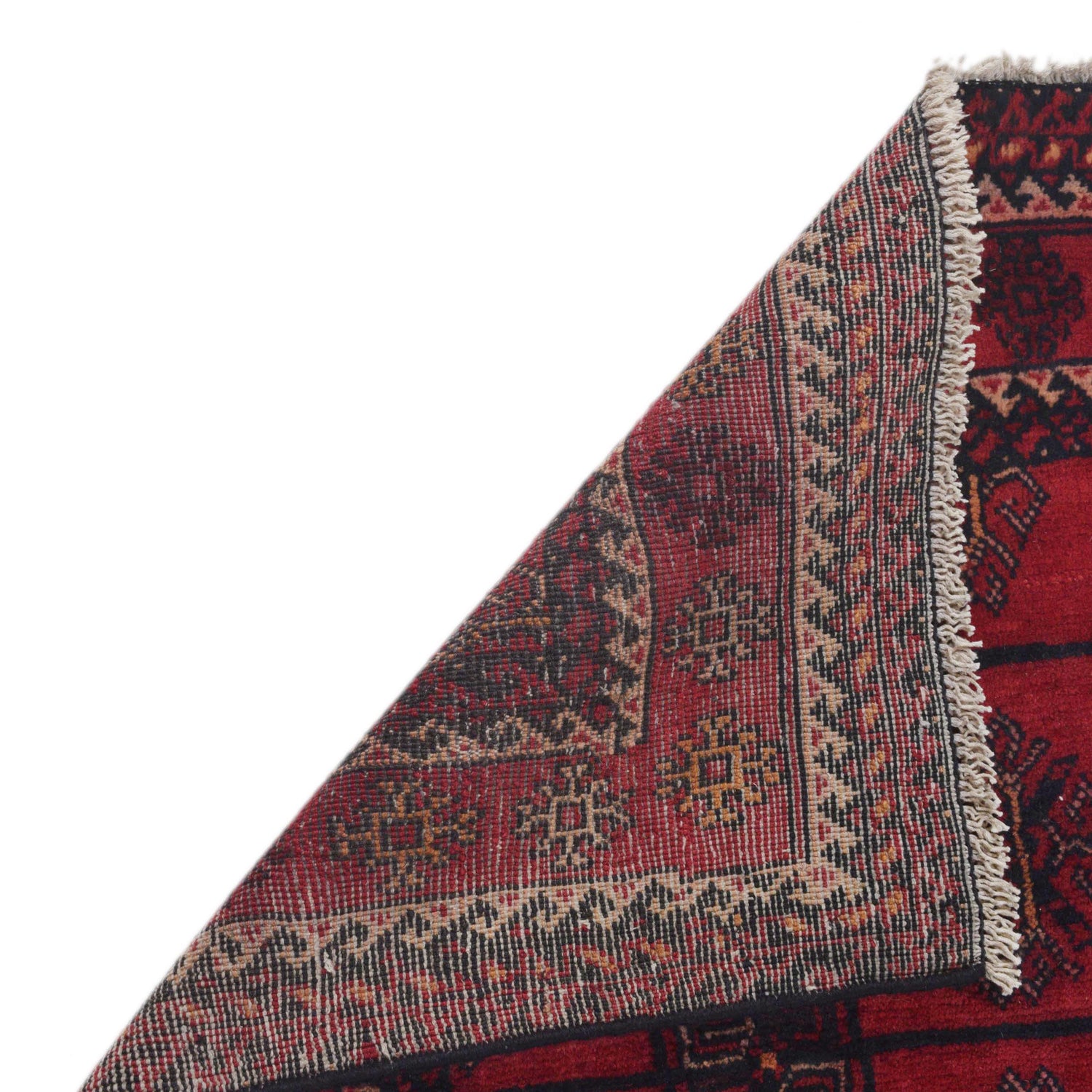 Baluchi Rug Handmade Red Geometric 3x5 ft