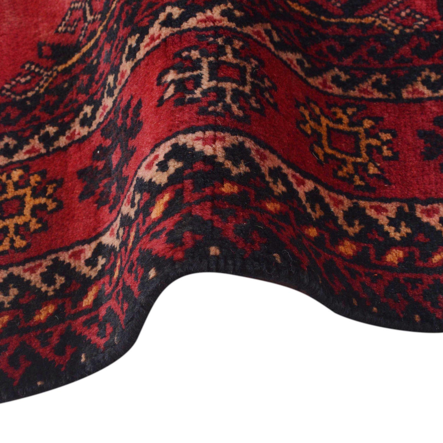 Baluchi Rug Handmade Red Geometric 3x5 ft