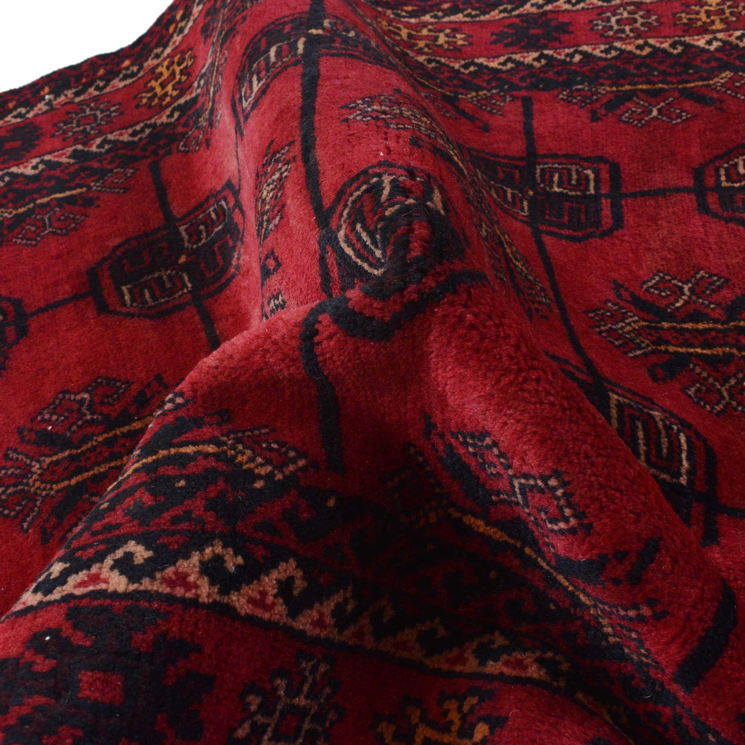 Baluchi Rug Handmade Red Geometric 3x5 ft