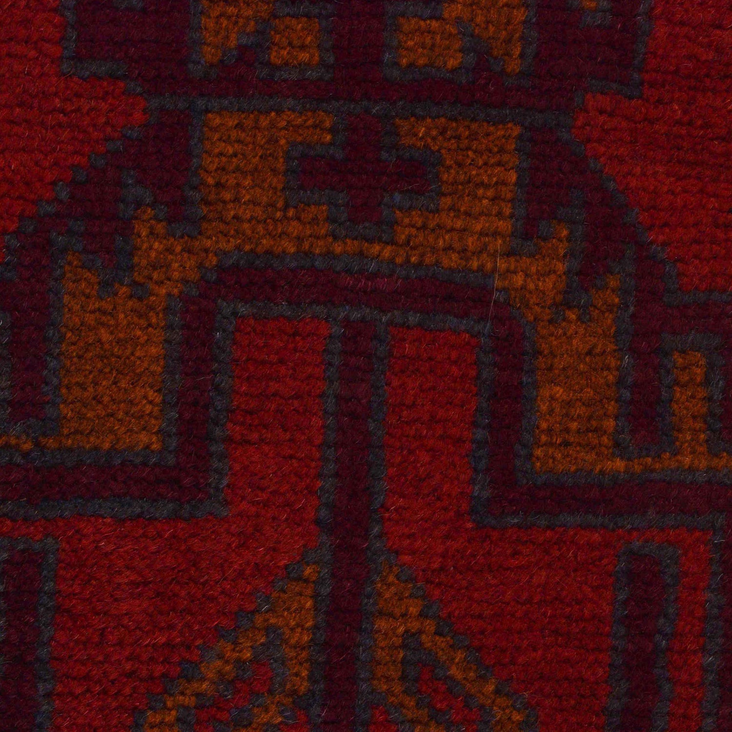 Baluchi Rug Handmade Red Geometric 2x4 ft