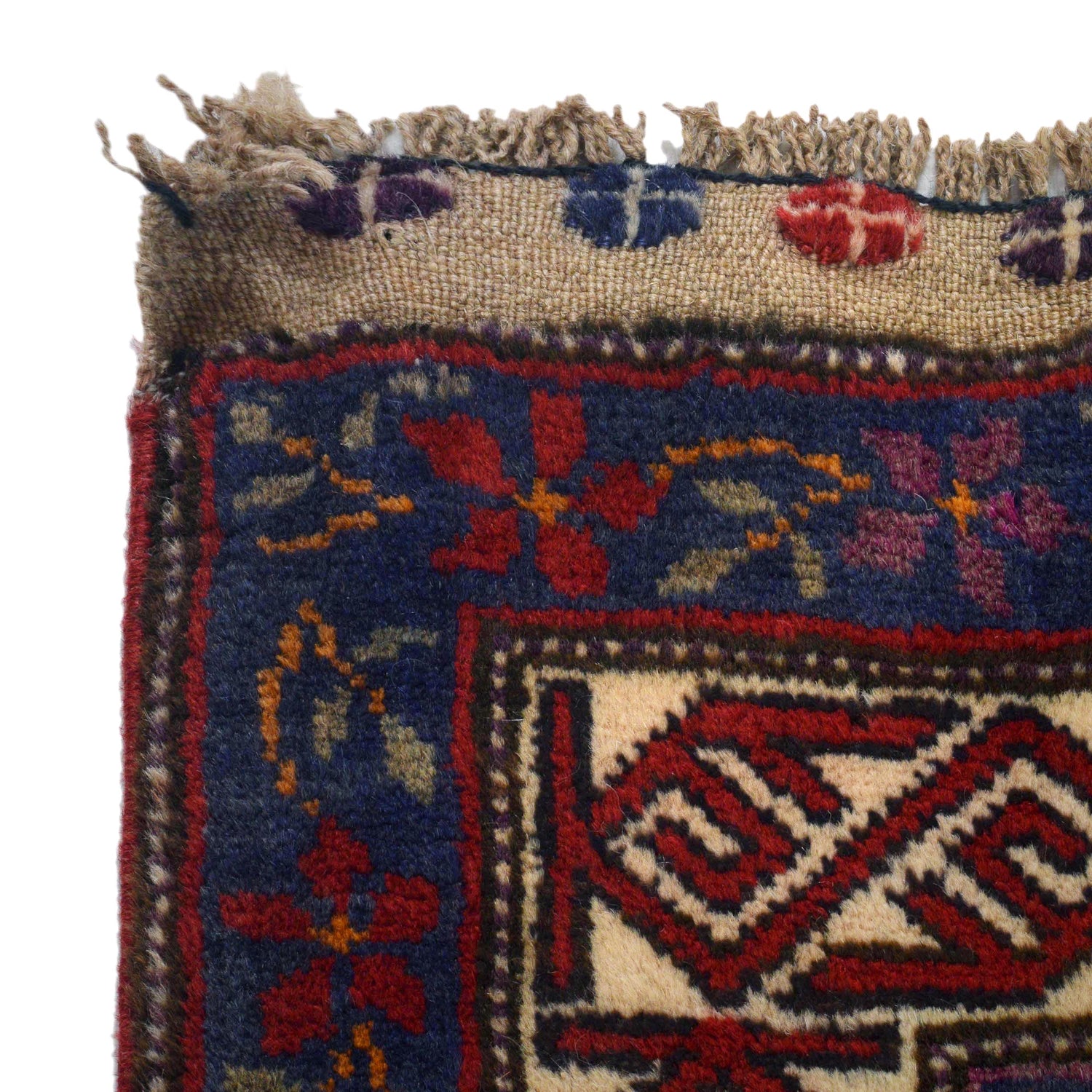 Baluchi Rug Handmade Beige Prayer Design 2x4 ft