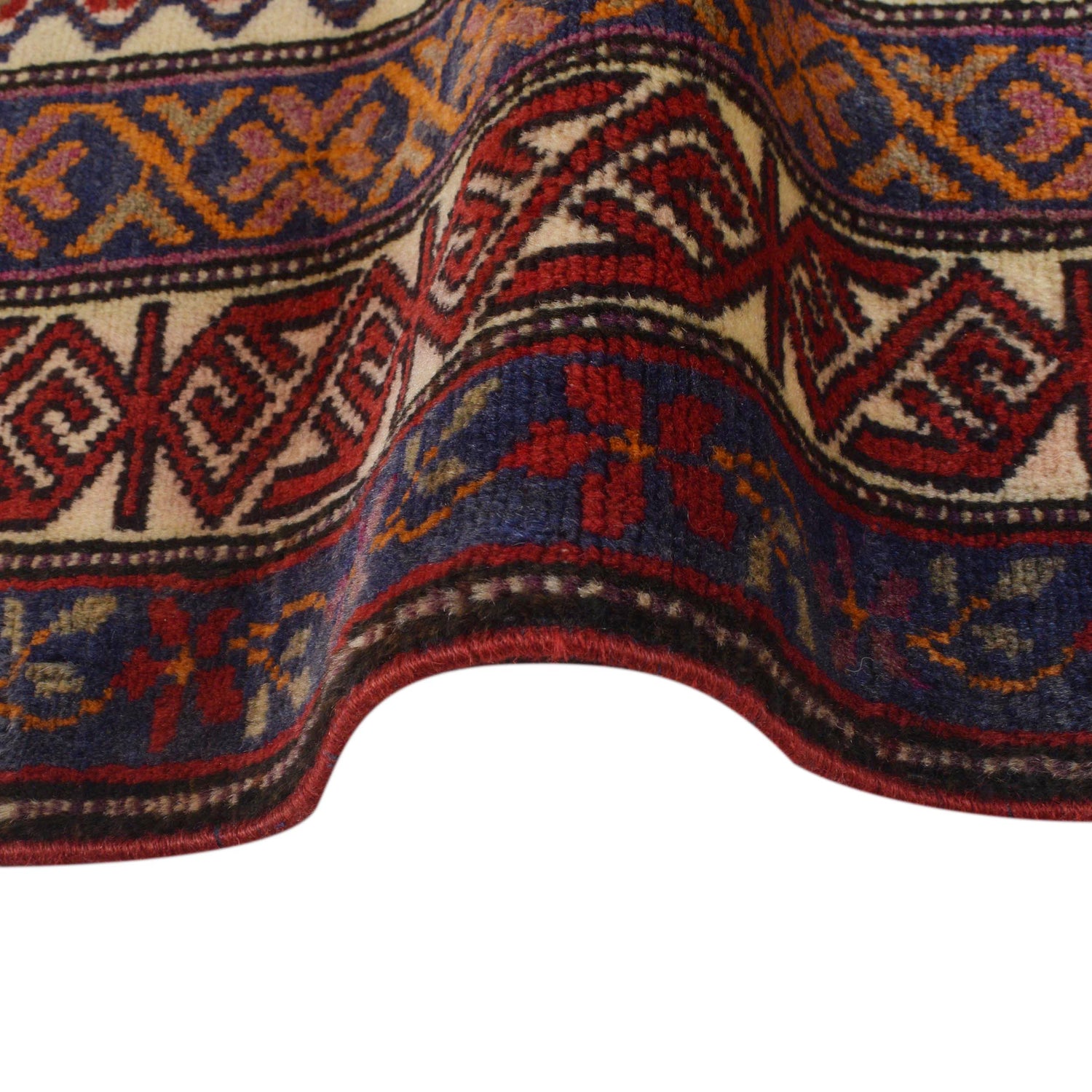 Baluchi Rug Handmade Beige Prayer Design 2x4 ft