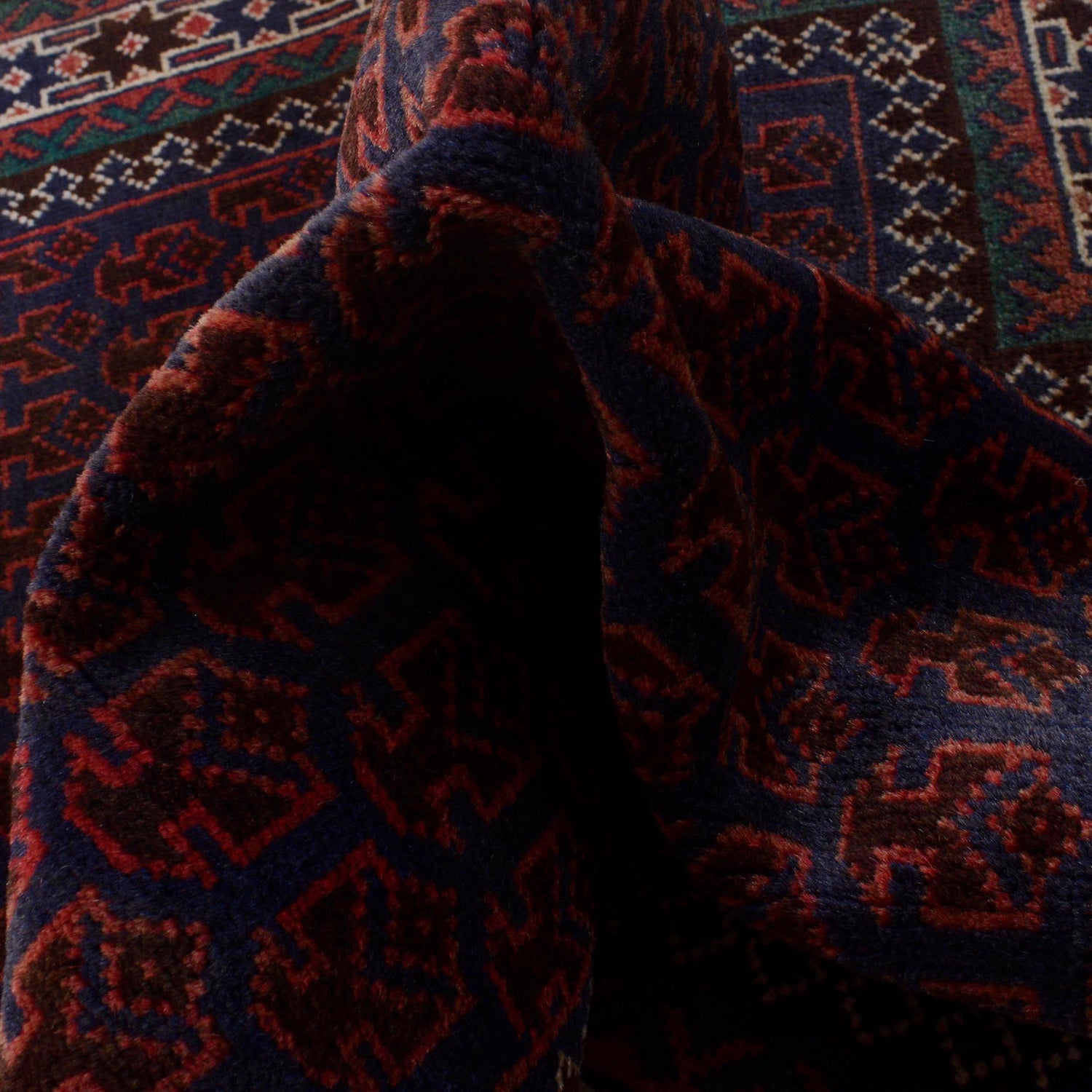 Baluchi Rug Handmade Red Prayer Design 3x5 ft