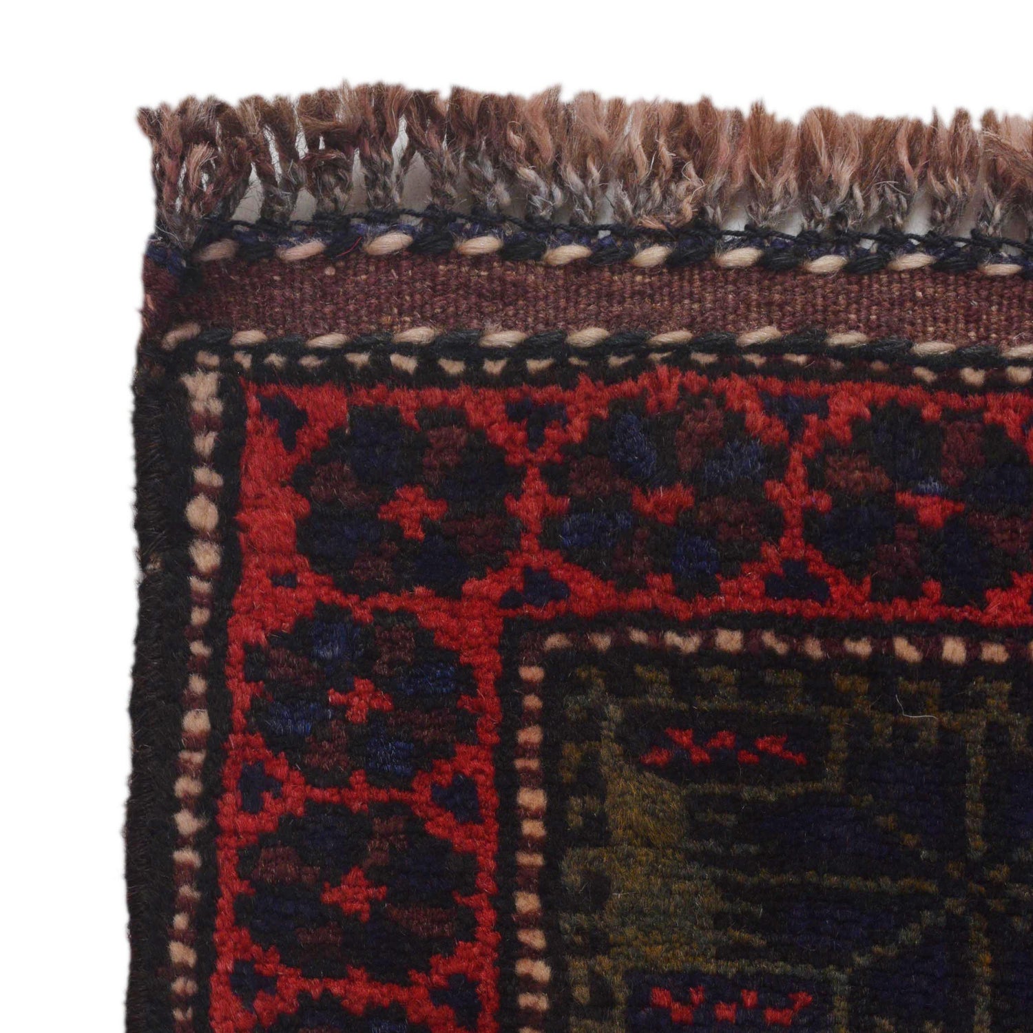 Baluchi Rug Handmade Blue Geometric 3x5 ft