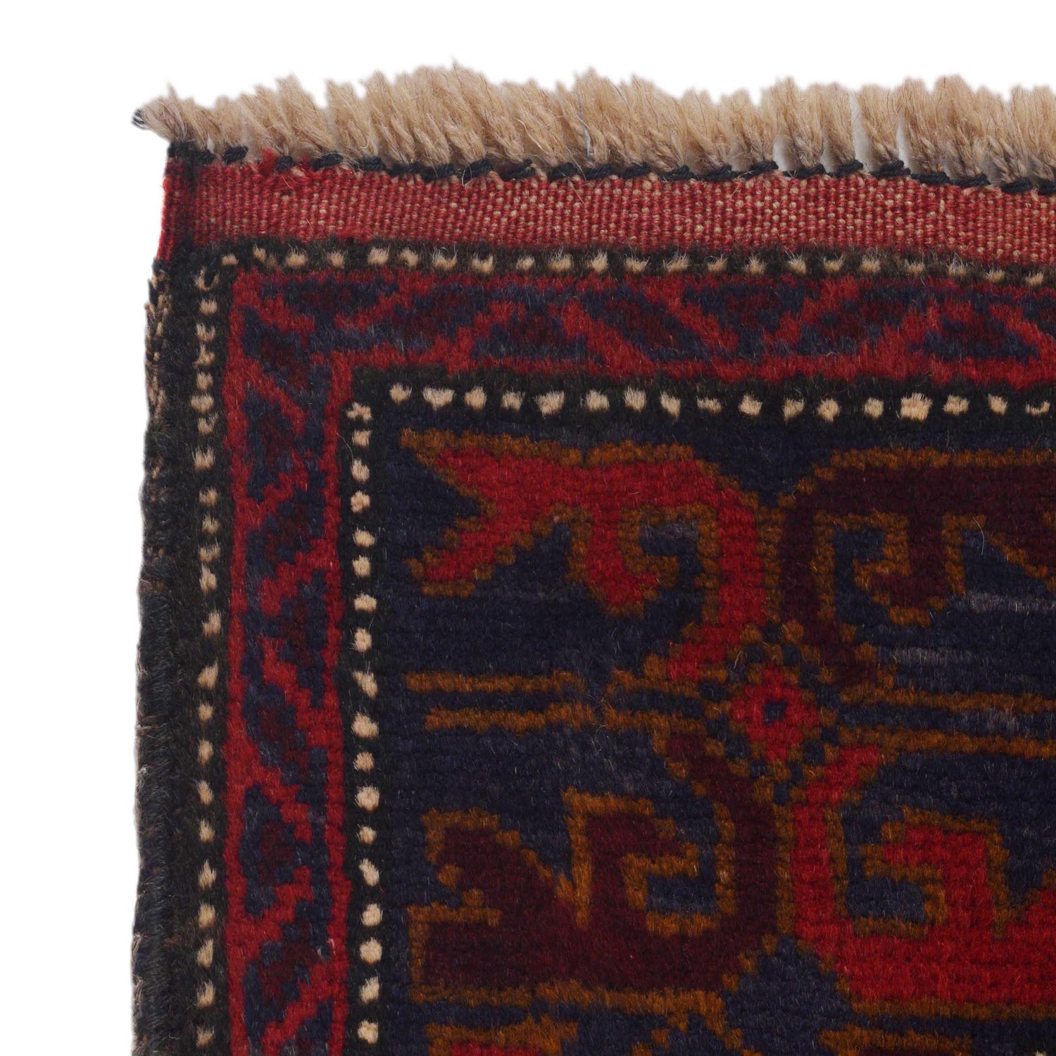 Baluchi Rug Handmade Red Geometric 2x4 ft