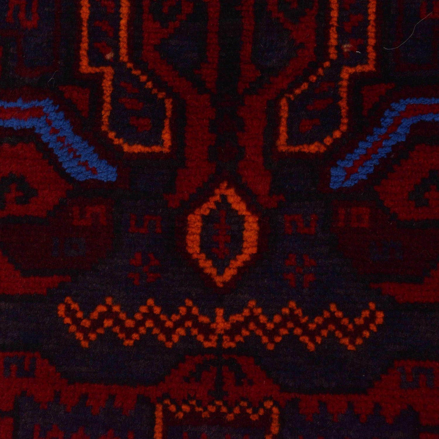 Baluchi Rug Handmade Red Geometric 2x4 ft