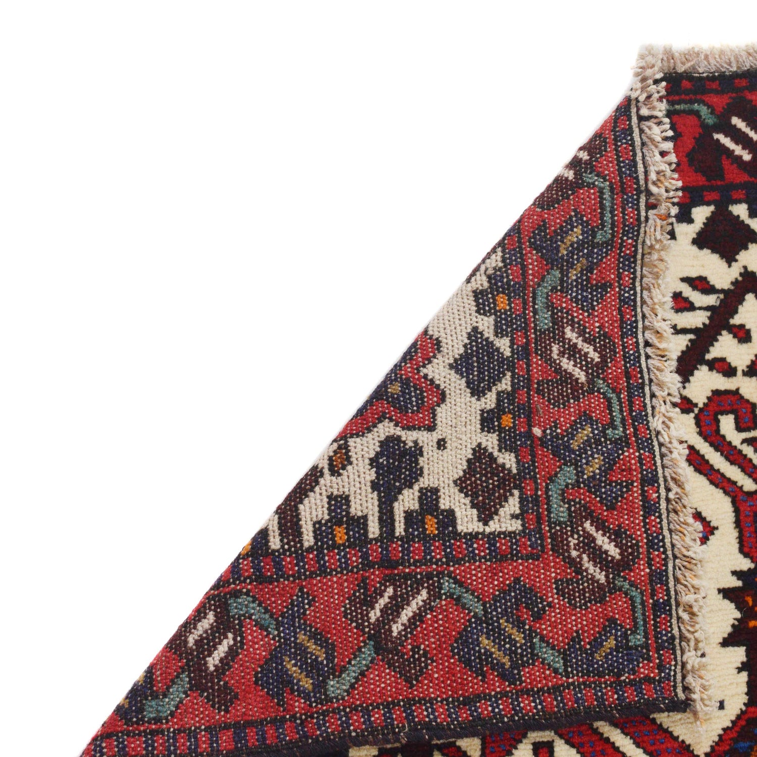 Baluchi Rug Handmade Beige Geometric 3x5 ft