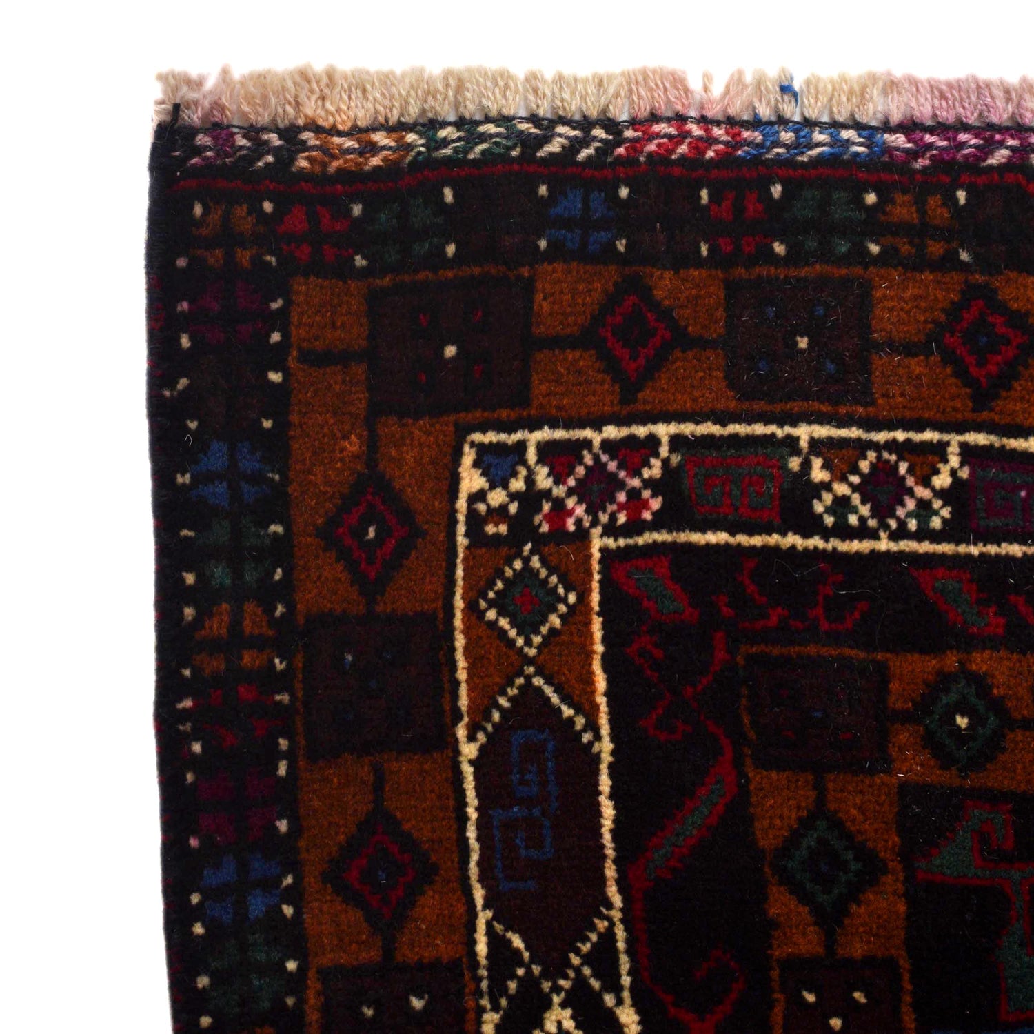 Baluchi Rug Handmade Multi Geometric 4x6 ft