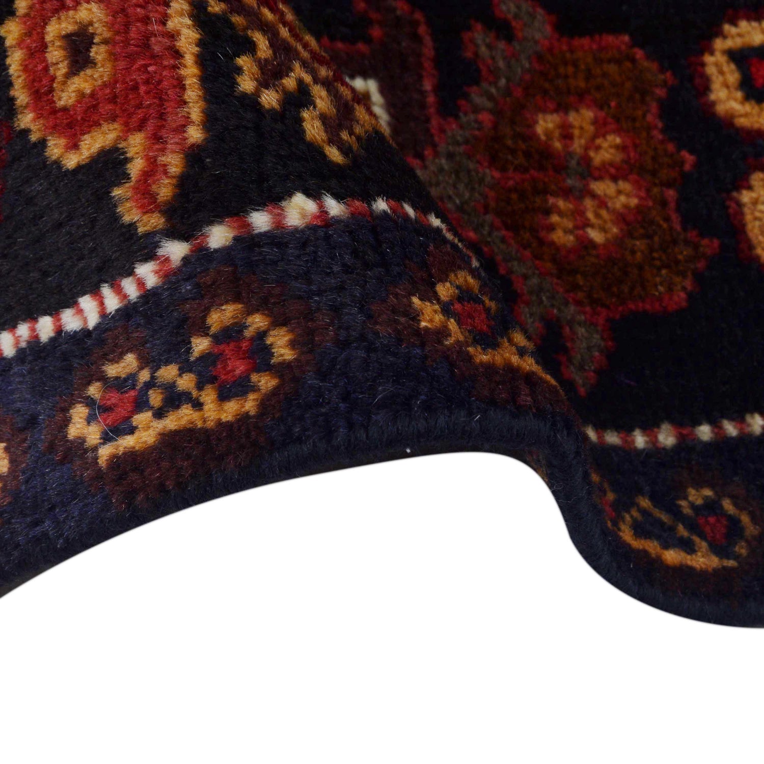 Baluchi Rug Handmade Red Geometric 4x6 ft