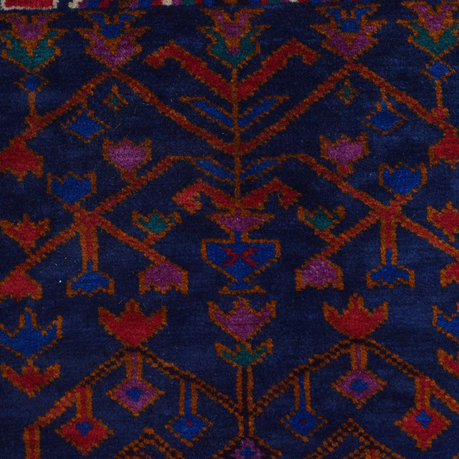 Baluchi Rug Handmade Multi Geometric 2x4 ft