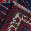 Baluchi Rug Handmade Multi Geometric 2x4 ft