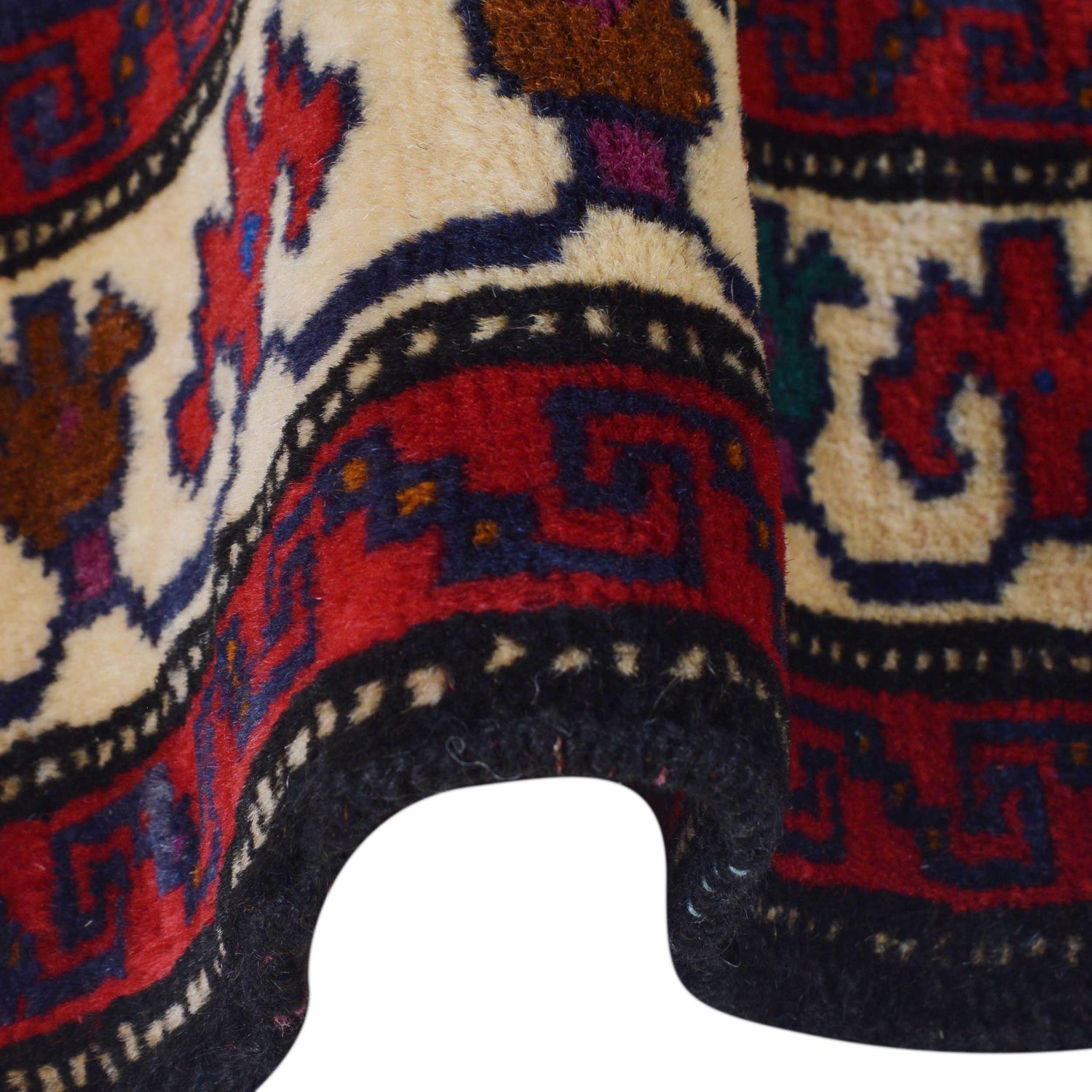 Baluchi Rug Handmade Multi Geometric 2x4 ft