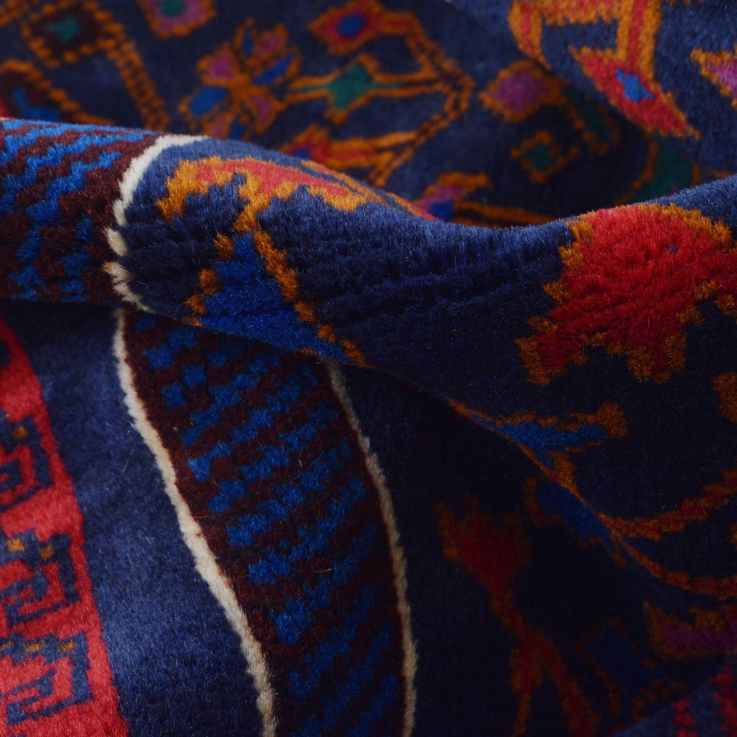Baluchi Rug Handmade Multi Geometric 2x4 ft