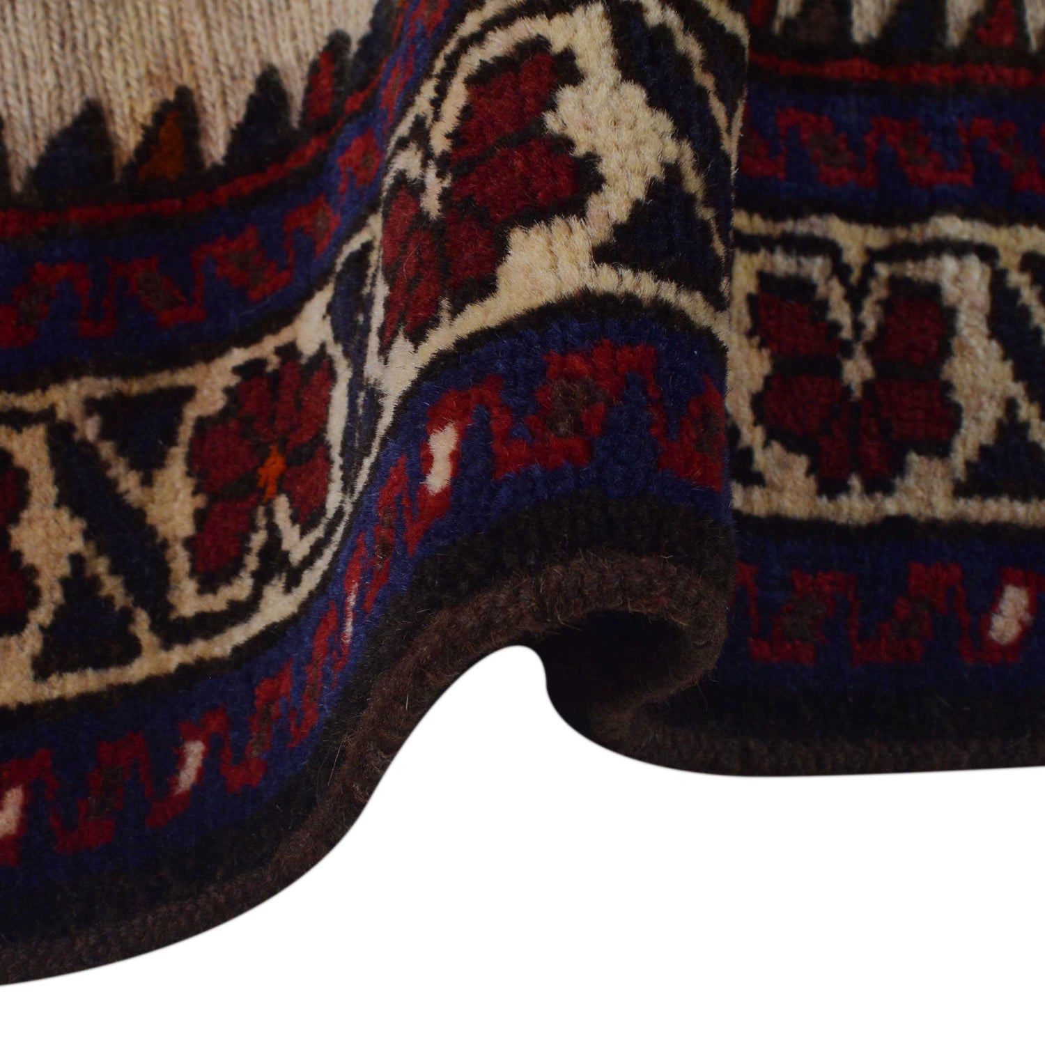 Baluchi Rug Handmade Multi Geometric 2x4 ft