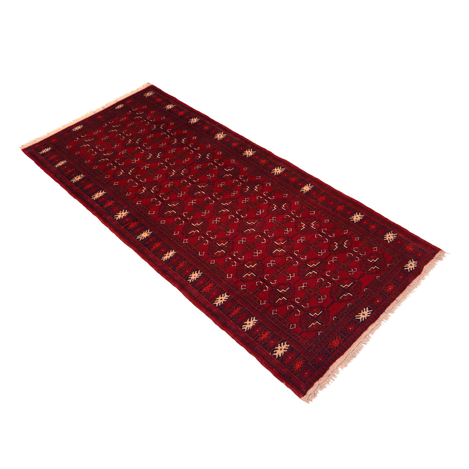 Bokhara Rug Handmade Red Medallion 6' Runner