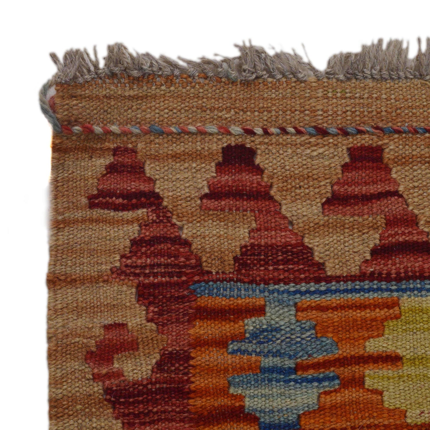 Handmade Multi Kilim Geometric 5' Runner