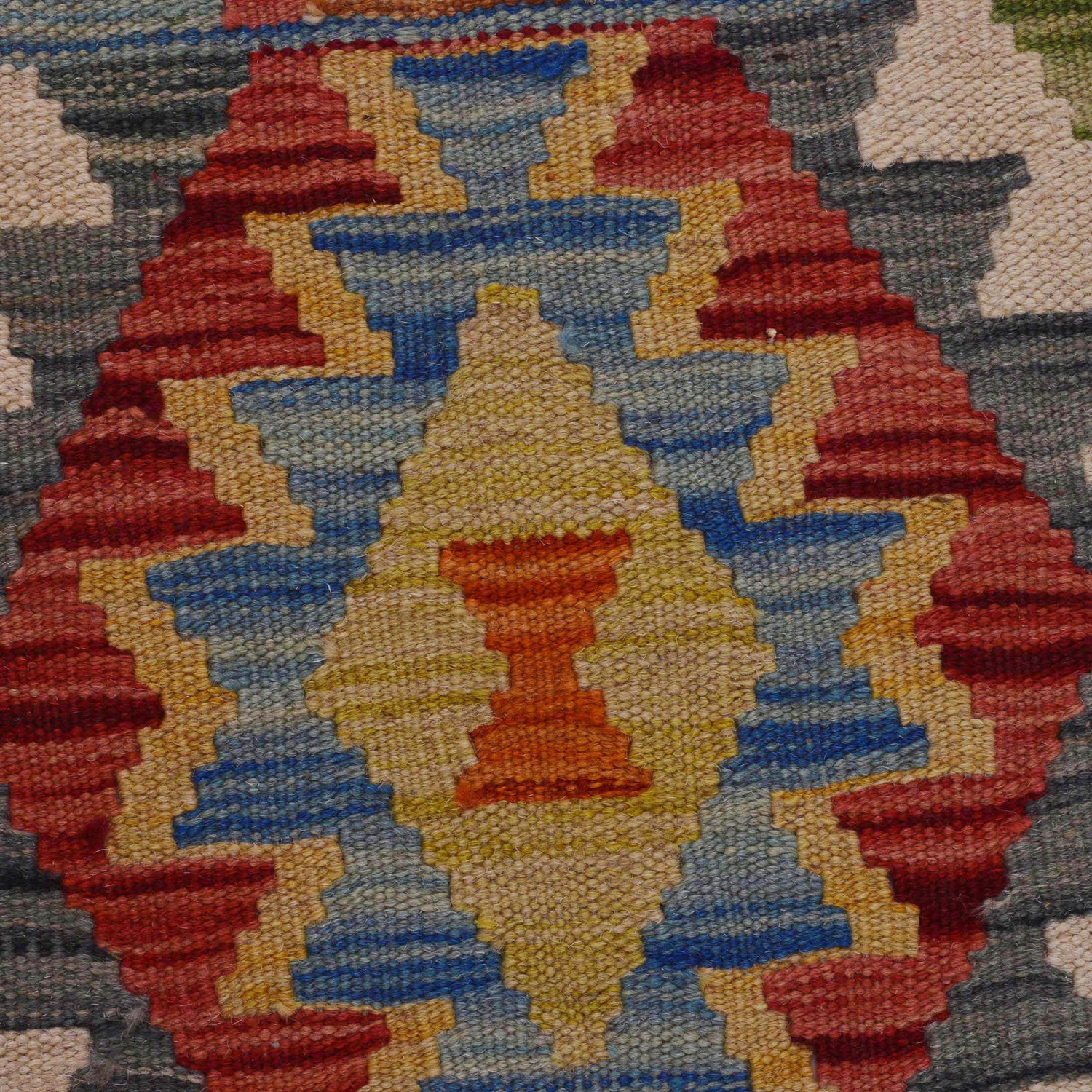 Handmade Multi Kilim Geometric 5' Runner