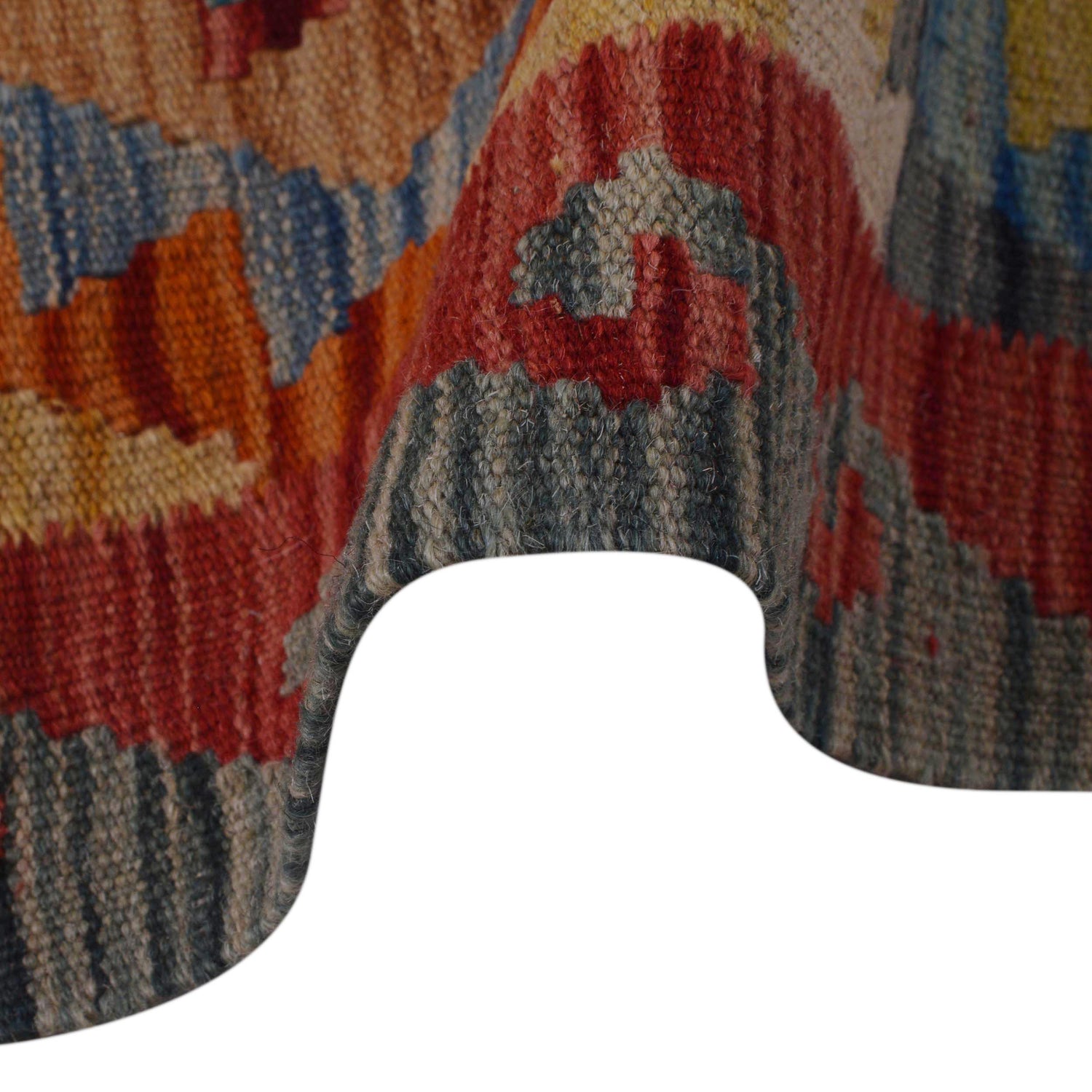 Handmade Multi Kilim Geometric 5' Runner