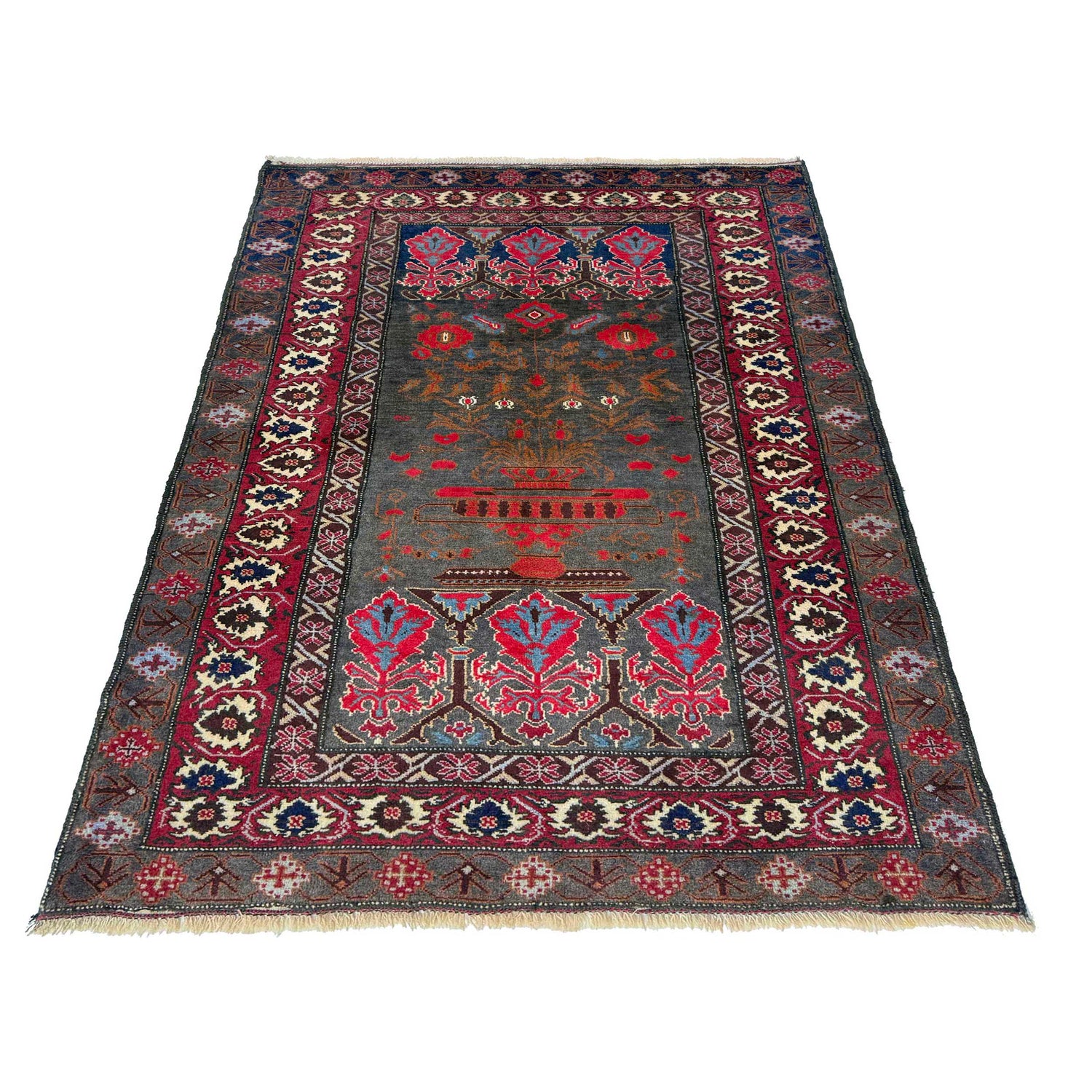 Baluchi Rug Handmade Multi Geometric 3x5 ft