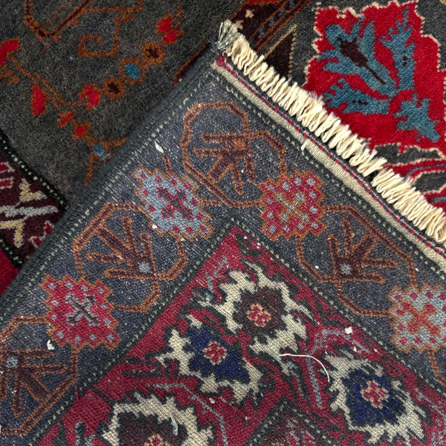 Baluchi Rug Handmade Multi Geometric 3x5 ft