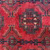 Baluchi Rug Handmade Red Geometric 3x5 ft