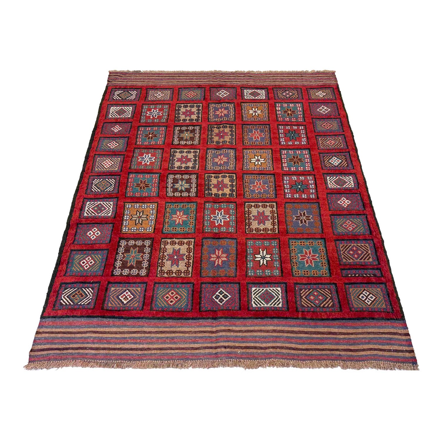 Barjasta Area Rug Handmade Multi Floral 4x6 ft