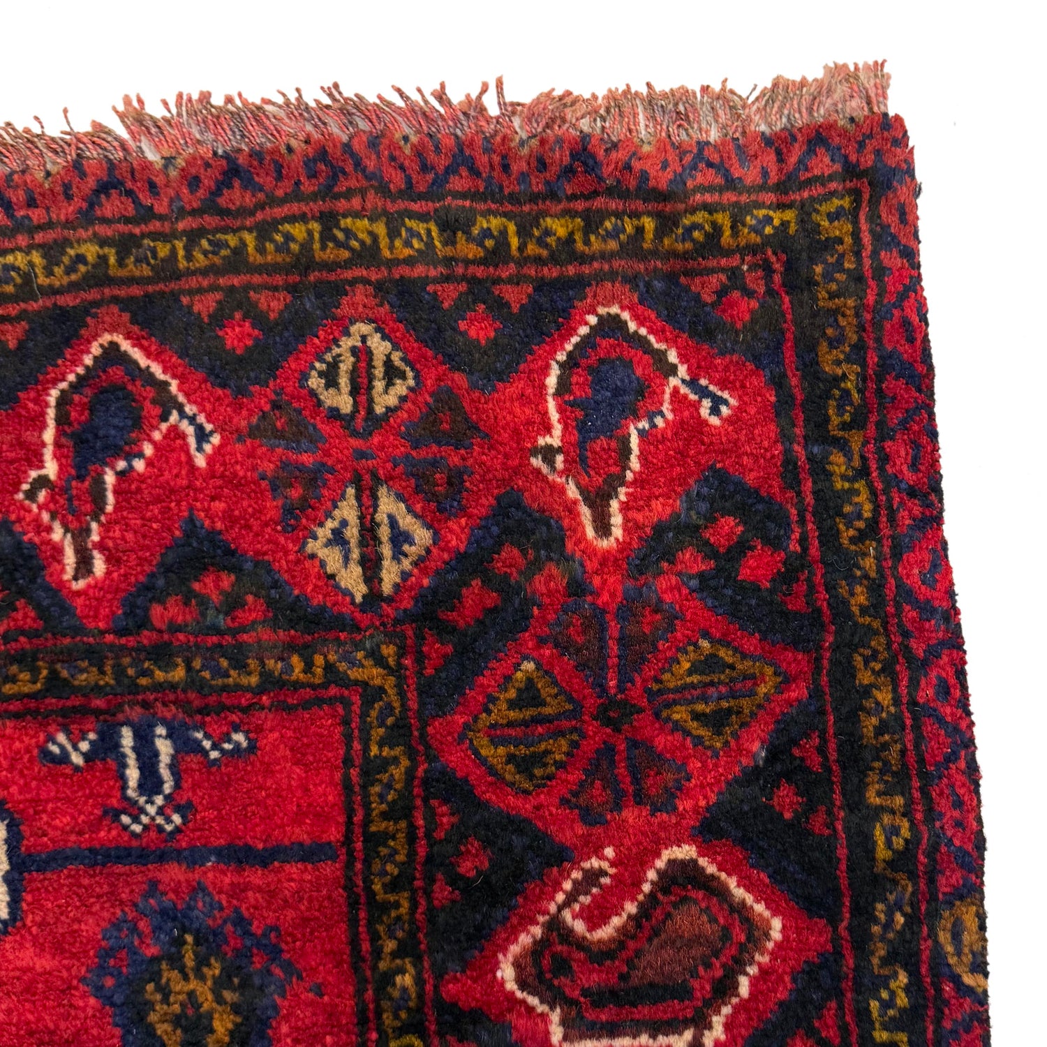 Baluchi Rug Handmade Red Floral 4x6 ft