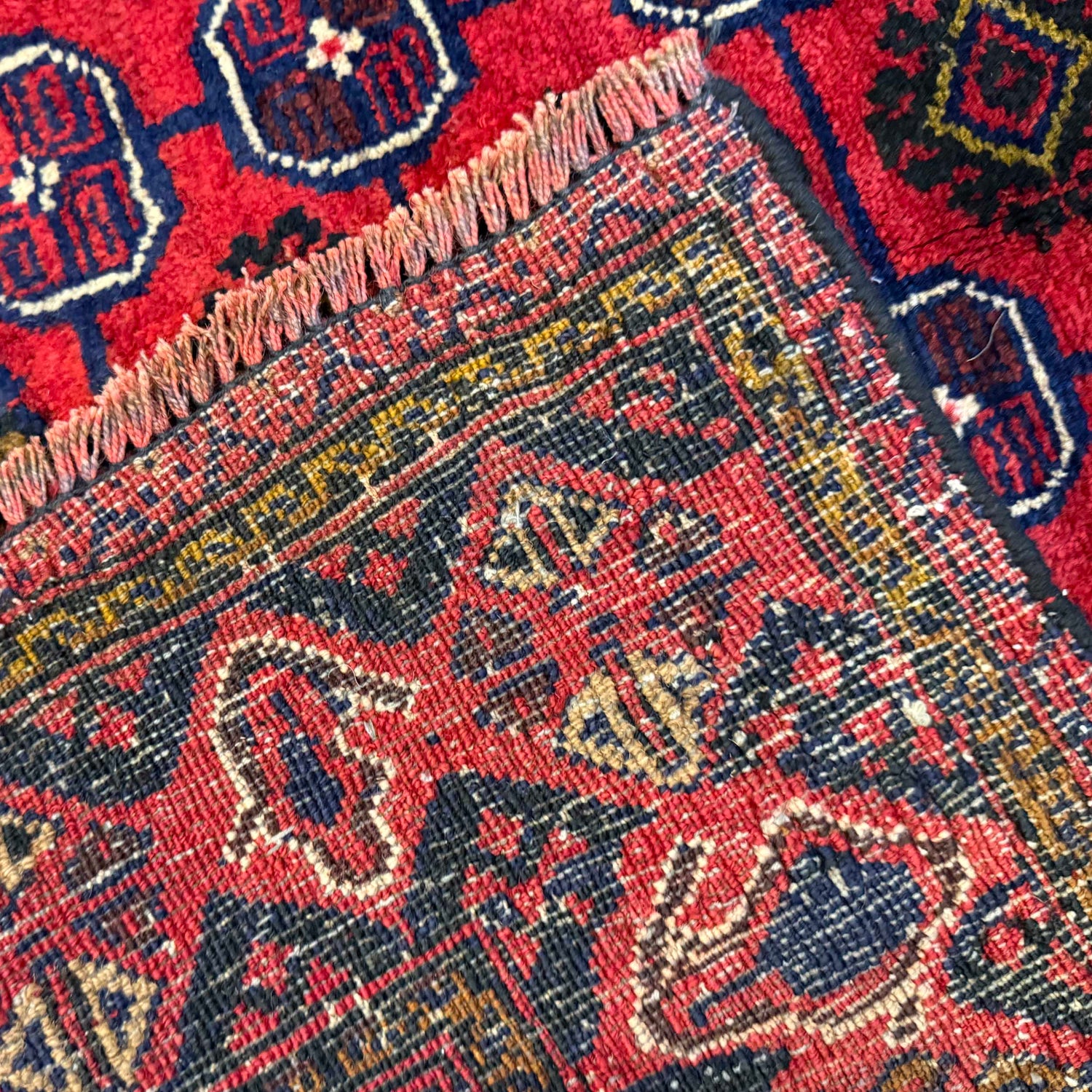 Baluchi Rug Handmade Red Floral 4x6 ft