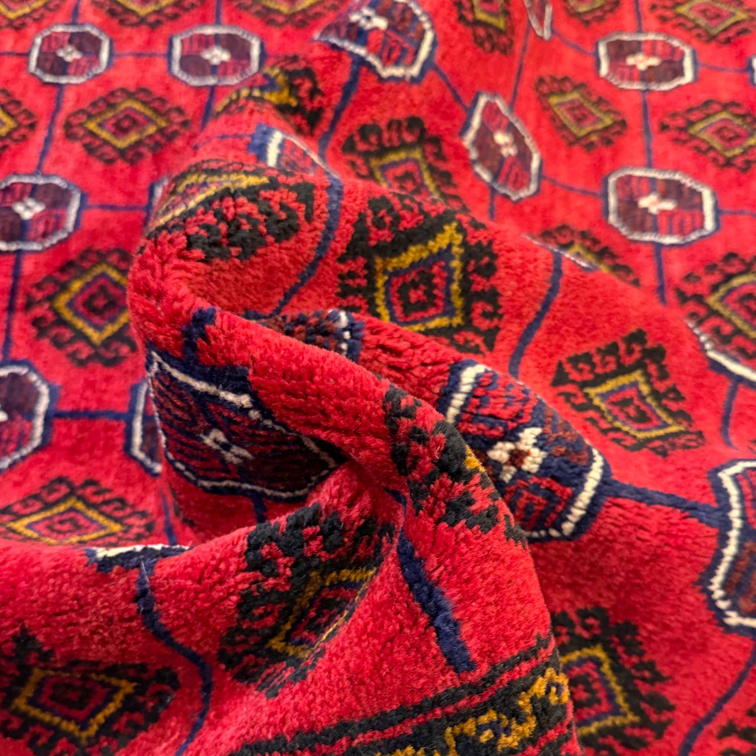 Baluchi Rug Handmade Red Floral 4x6 ft