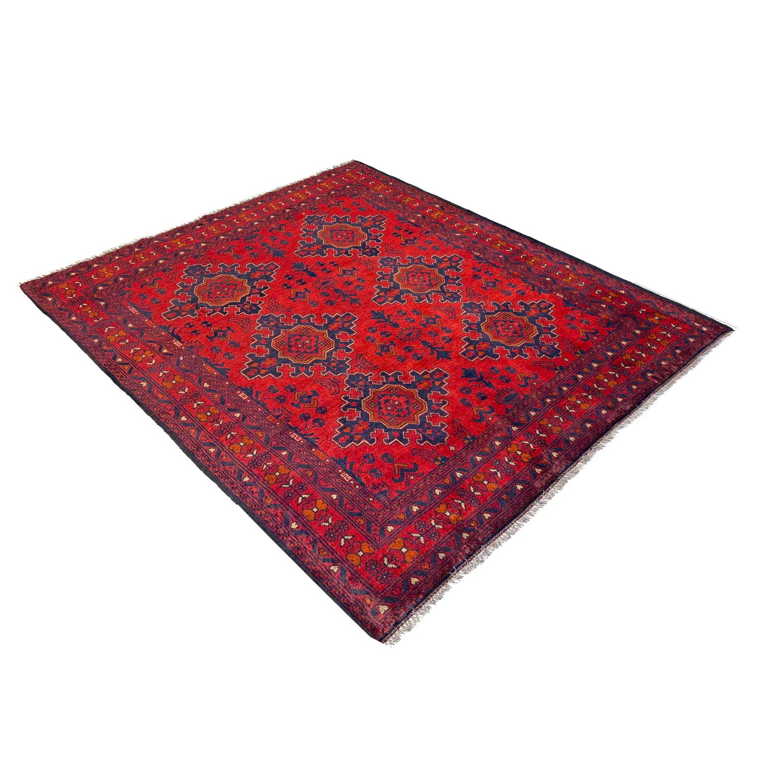 Khal Mohammadi Rug Handmade Red 4x7 ft