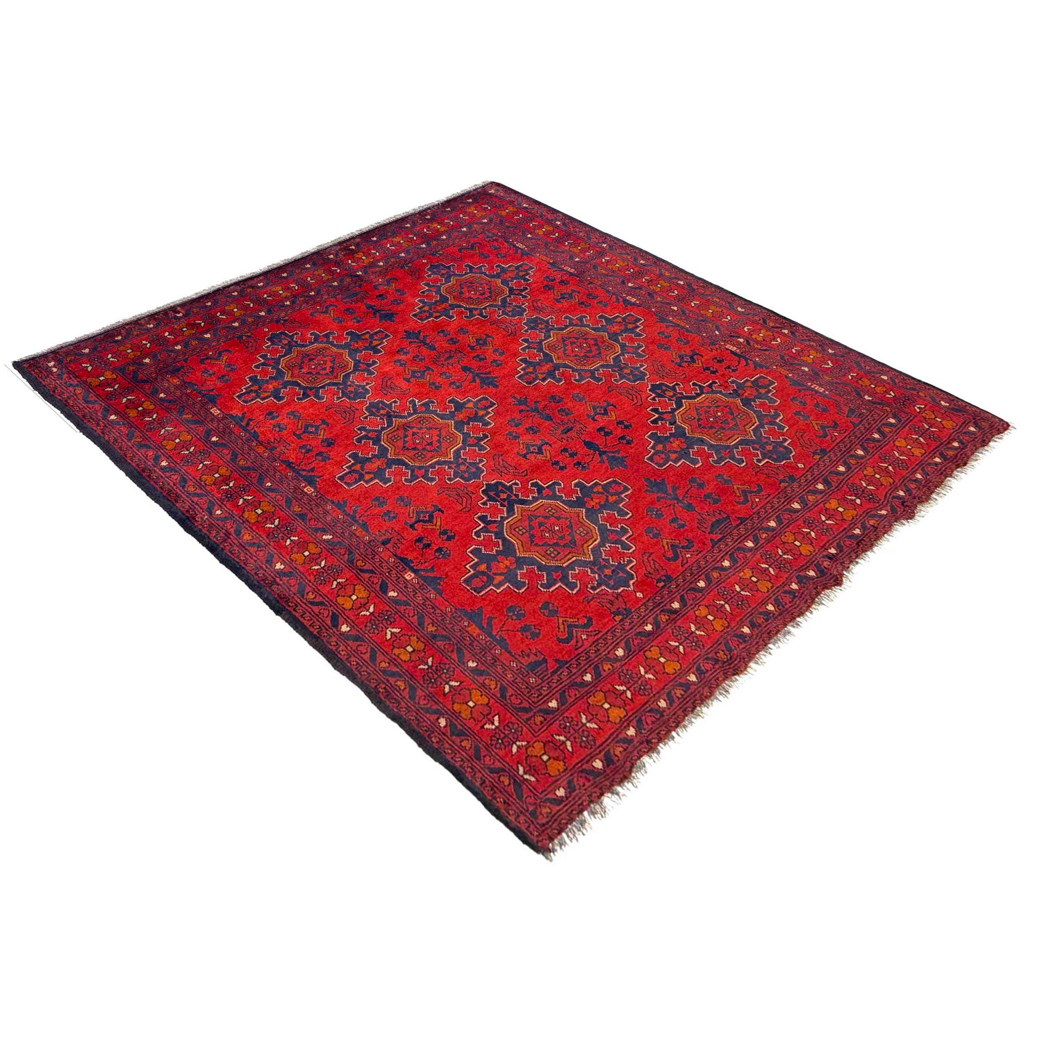 Khal Mohammadi Rug Handmade Red 4x7 ft