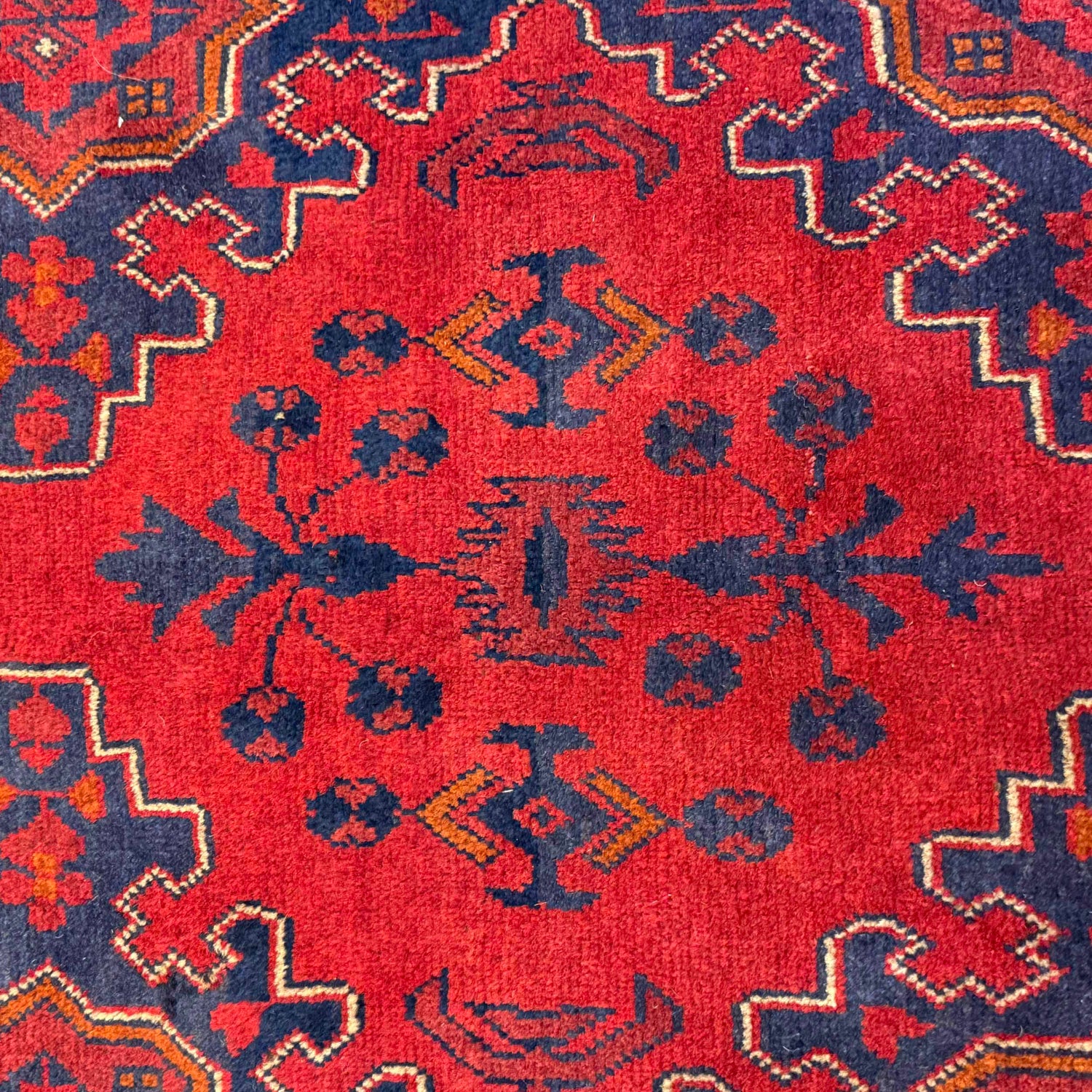 Khal Mohammadi Rug Handmade Red 4x7 ft