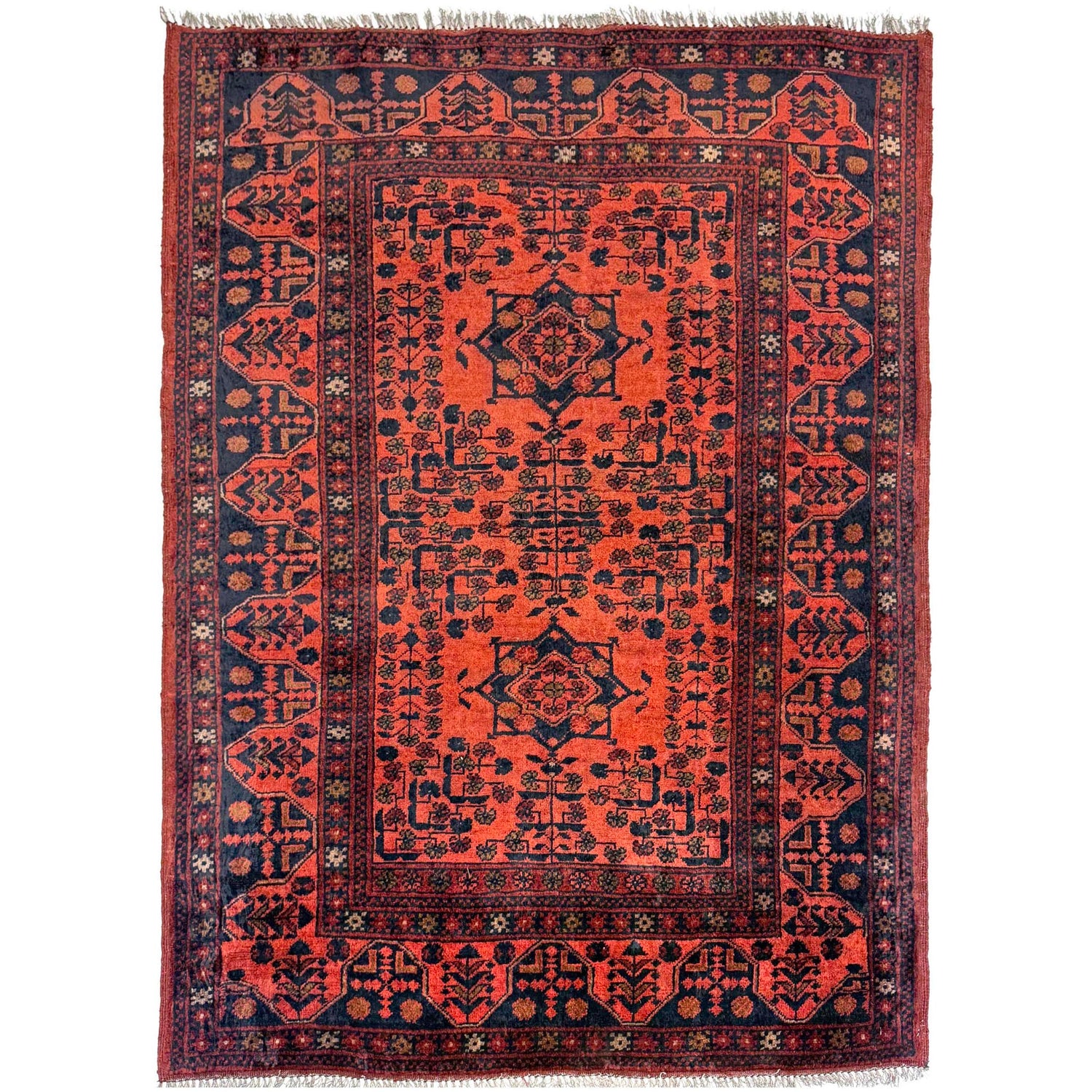 Khal Mohammadi Rug Handmade Red 3x5 ft