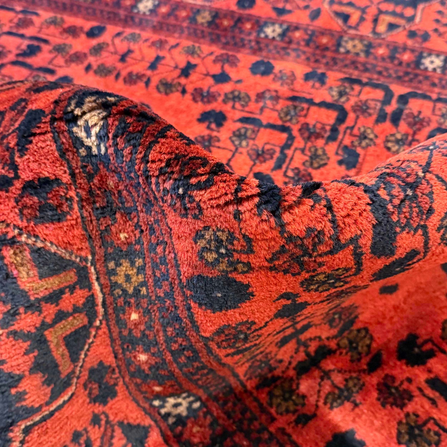 Khal Mohammadi Rug Handmade Red 3x5 ft